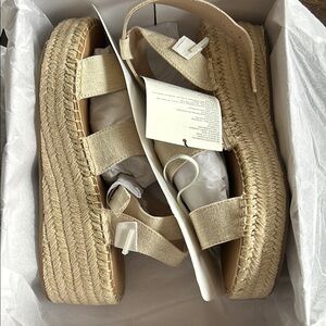 Women's Cream Espadrille Sandals